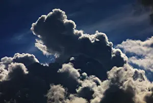 Cumulus Humilis Cloud Stampe: Dramatic cloudscape with (cumulus) clouds