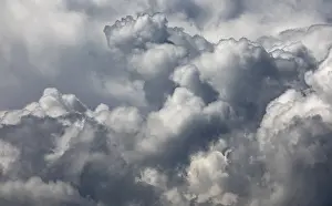 Thunderstorm Atmosphere Stampe: Dramatic cloudscape with (cumulus) clouds