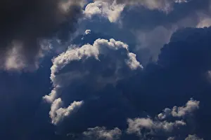 Cumulus Humilis Cloud Stampe: Dramatic cloudscape with (cumulus) clouds