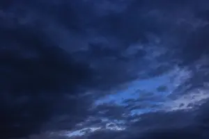 Cloudy Europe Landscape Stampe: Dramatic cloudscape at dusk, rain clouds, Austria