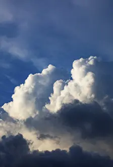 Cumulus Humilis Cloud Stampe: Dramatic cloudy sky with clouds (cumulus)