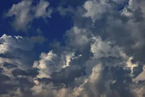 Cumulus Clouds In Europe Stampe: Dramatic cloudy sky with cumulus clouds