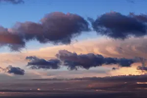 Sunset In Germany Stampe: Dramatic evening sky with clouds at sunset