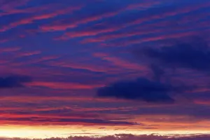 Central European Sunset Stampe: Dramatic evening sky at sunset