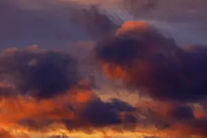 Empty European Landscape Photo Stampe: Dramatic evening sky at sunset