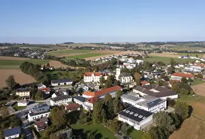 Austria Drone Photography Landscape Stampe: Drone image, view of Buchkirchen