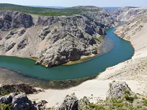 River Zrmanja Aerial View Stampe: Drone shot, Parizevacka Glavica