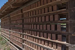 Franconian Open Air Museum Stampe: Drying racks of the finished bricks