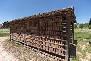 Franconian Open Air Museum Stampe: Drying racks of the finished bricks