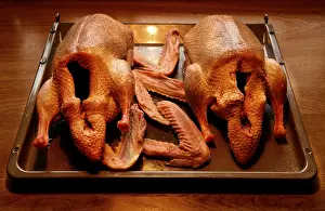 Roasted Duck Recipe Stampe: Two duck roasts on baking sheet