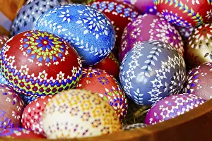 German Easter Traditions Stampe: Easter, Easter basket, Easter eggs