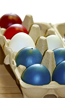 Easter Eggs Germany Stampe: Easter, Easter, Easter eggs, blown-out colored eggs