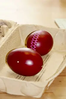 Colourful Easter Egg Tradition Stampe: Easter, Easter, Easter eggs, blown-out colored eggs