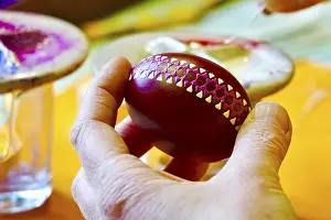 Easter Egg Decoration Stampe: Easter, Easter egg, blown out colored egg