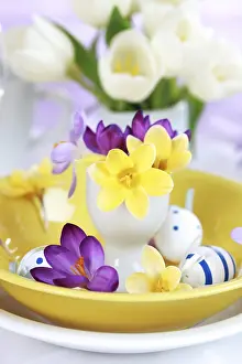 Easter Celebration Stampe: Easter detail with Easter eggs or spring motive
