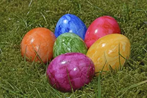 Colorful Easter Eggs Stampe: Easter egg, eggs, Easter, Easter