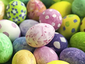 Colorful Easter Eggs Stampe: Easter eggs