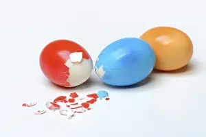 German Easter Tradition Stampe: Easter eggs, egg pecking, Easter tradition