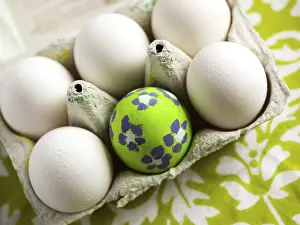 Colorful Easter Eggs Stampe: Easter eggs - one stands out