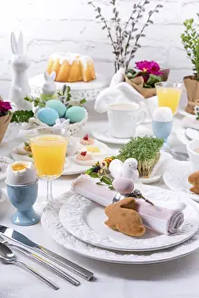 Easter Table Setting Stampe: Easter table
