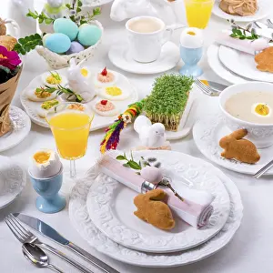 Easter Table Setting Stampe: Easter table