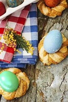 Spring Awakening Images Stampe: Easter time, spring flowers, easter eggs and easter bunny