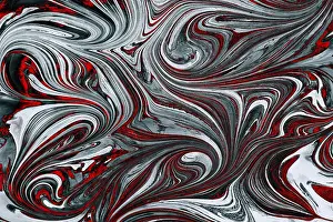 Uninhabited Island Illustrations Stampe: Ebru marble effect pattern design for print
