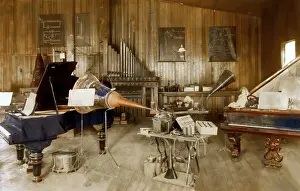 Thomas Edison Laboratory Stampe: Edisons experimental development facility for the phonograph