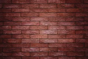 Deserted Brick Landscape Stampe: The effective brick wall as a background