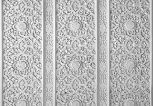 Asian Decorative Items Stampe: Elements of the oriental pattern in the form of modeling and carving