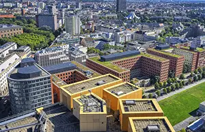 Potsdamer Platz Berlin Stampe: Elevated view from rooftop building