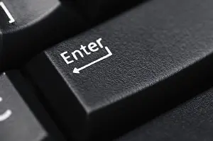 Computer Keyboard Stampe: Enter key on a computer keyboard