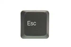Computer Keyboard Key Stampe: Esc key of a computer keyboard