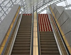 Airport Building Architecture Stampe: Escalator