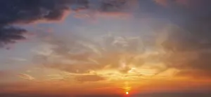 Evening Sky Landscape Stampe: Evening sky with dramatic clouds