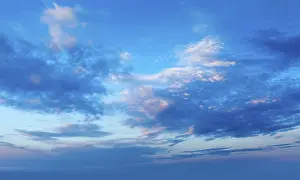 Evening Sky Landscape Stampe: Evening sky with dramatic clouds