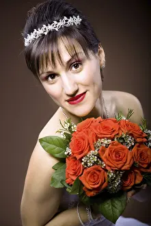Decorative Headdress Stampe: A example of bride hairstyle