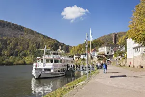 European River Cruises Stampe: Excursion ship on the Neckar river