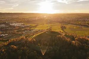 Alternative Energy Source Images Stampe: Extensive panorama with fields
