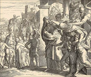 Julius Schnorr Von Carolsfeld Stampe: Fall of Jerusalem, Old Testament