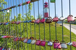 Love Locks Germany Stampe: Falshoeft lighthouse, navigation
