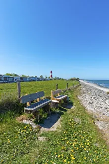 Blue Sky Scenery Europe Stampe: Falshoeft lighthouse, navigation