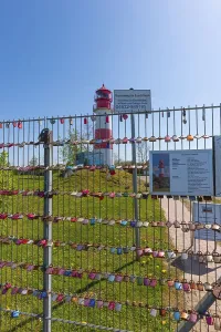Blue Sky Lighthouse Photo Stampe: Falshoeft lighthouse, navigation