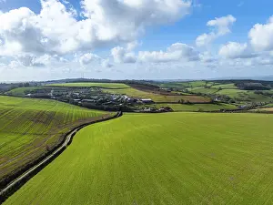 Drone Photography Devon Stampe: Fields and Farms from a drone, Devon