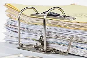 Austria Document Storage Stampe: A file folder with documents and papers