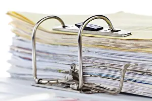 Austria Document Storage Stampe: A file folder with documents and papers