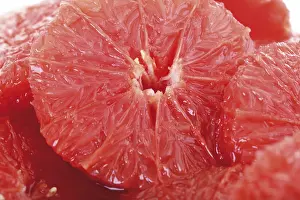 Red Coloured Food Stampe: Filet slices of ruby red grape fruit