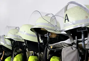 Protective Headgear Stampe: Fire helmets