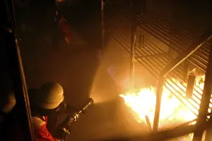 Firefighter In Action Stampe: Firebrigade in action