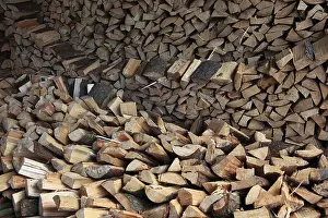 Wood Heating Material Stampe: Firewood, split logs